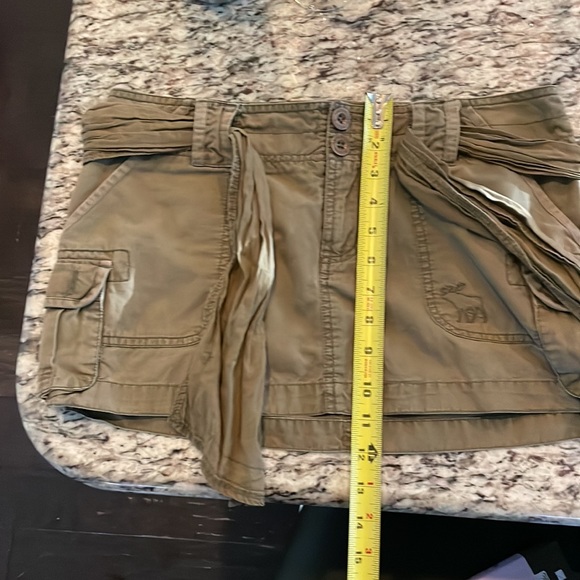 Abercrombie Cargo Skirt Olive Green circa 1998-2002 Y2K SIZE 2 LOW RISE - Picture 6 of 6